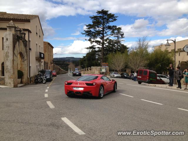 Ferrari 458 Italia spotted in Montblanc, Spain