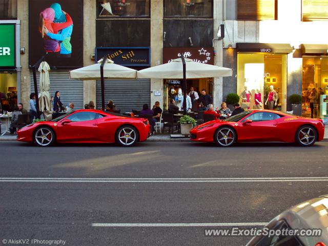 Ferrari 458 Italia spotted in Milan, Italy