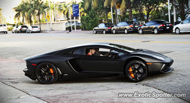 Lamborghini Aventador spotted in Miami, Florida