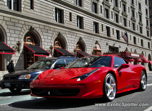 Ferrari 458 Italia spotted in Boston, Massachusetts