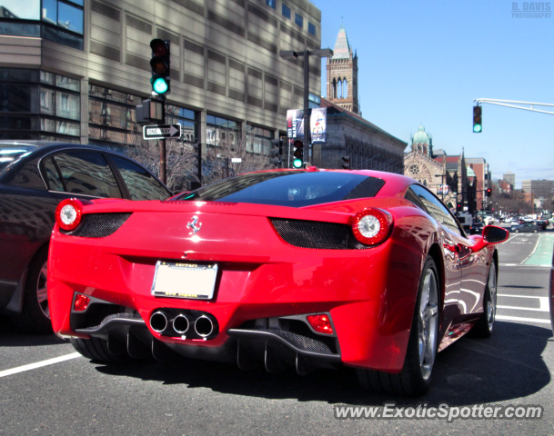 Ferrari 458 Italia spotted in Boston, Massachusetts