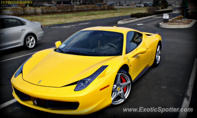Ferrari 458 Italia spotted in Indianapolis, Indiana