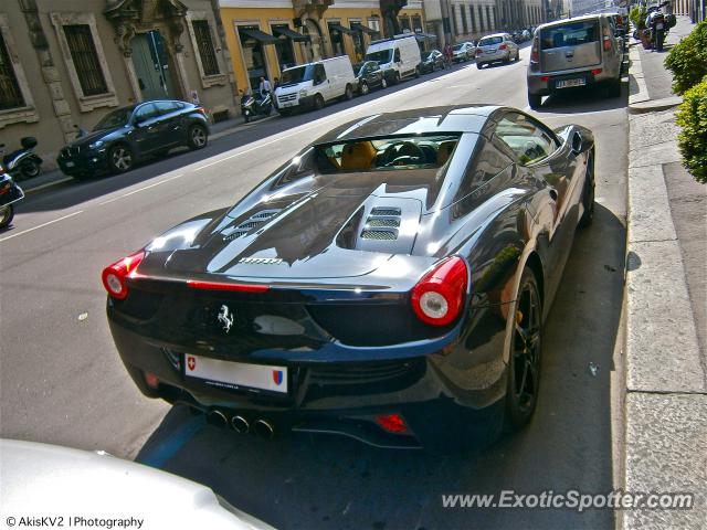Ferrari 458 Italia spotted in Milan, Italy