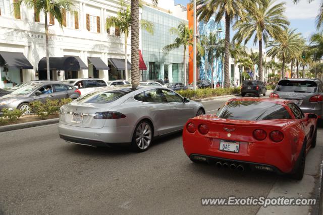 Tesla Model S spotted in Beverly Hills, California