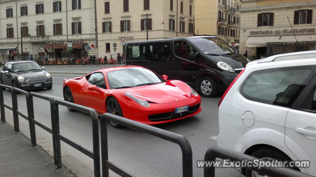Ferrari 458 Italia spotted in Roma, Italy