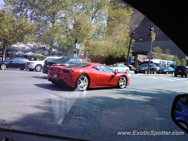 Ferrari 458 Italia spotted in Bethesda, Maryland