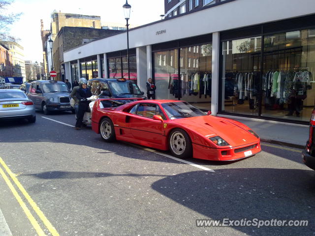 Ferrari F40 spotted in London, United Kingdom