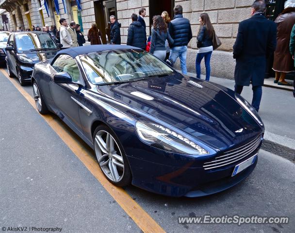 Aston Martin Virage spotted in Milan, Italy