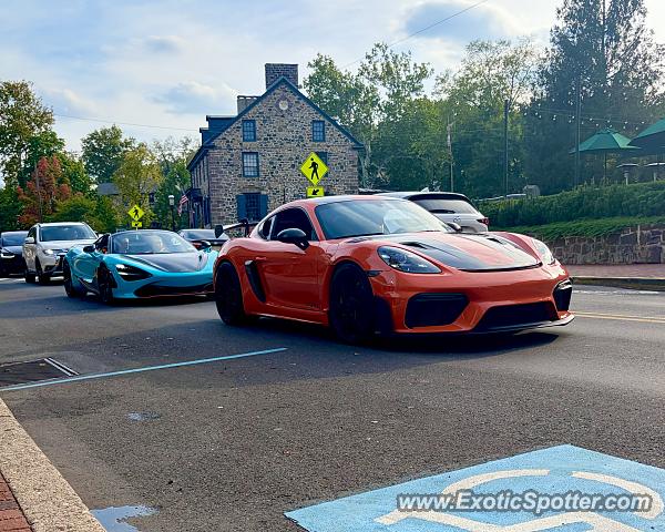Porsche Cayman GT4 RS spotted in New Hope, Pennsylvania