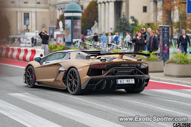 Lamborghini Aventador spotted in Warsaw, Poland