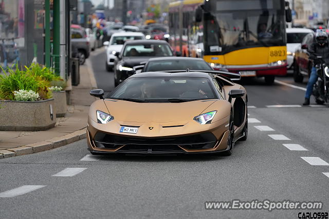 Lamborghini Aventador spotted in Warsaw, Poland