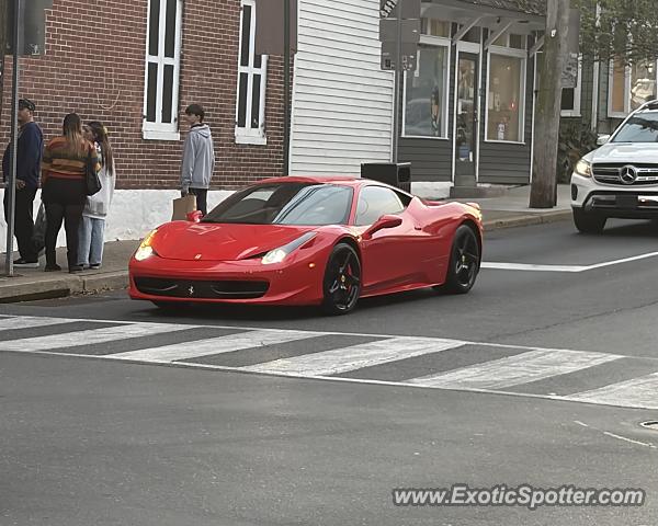Ferrari 458 Italia spotted in New Hope, Pennsylvania